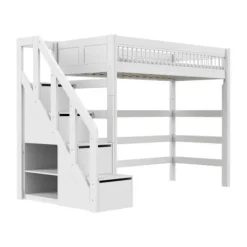 LIFETIME Kidsrooms LIFETIME Breeze Hoogslaper Met Trapkast - Wit Discount