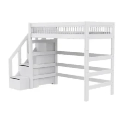 LIFETIME Kidsrooms LIFETIME Breeze Hoogslaper Met Trapkast - Wit Discount