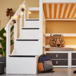 LIFETIME Kidsrooms LIFETIME Breeze Hoogslaper Met Trapkast - Wit Discount