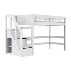 LIFETIME Kidsrooms LIFETIME Breeze Hoogslaper Met Trapkast - Wit Outlet