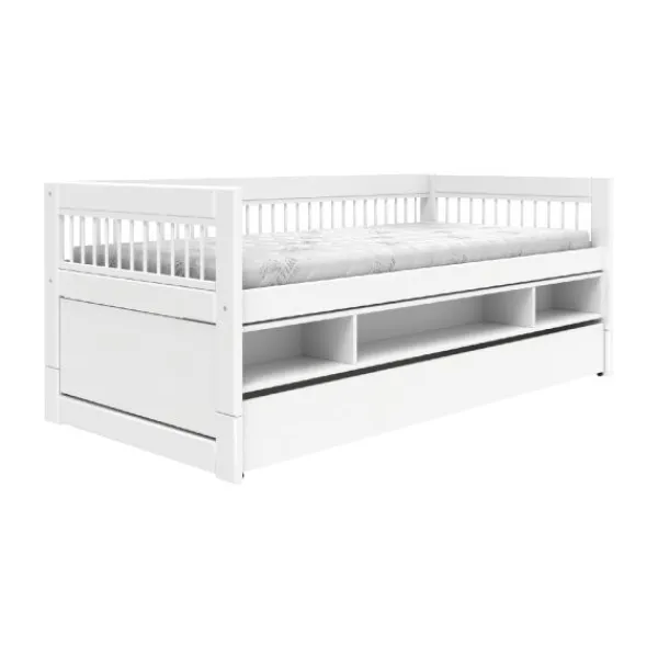 LIFETIME Kidsrooms LifeTime Breeze Kajuitbed – Met opbergbox en bedlade – Luxe Lattenbodem