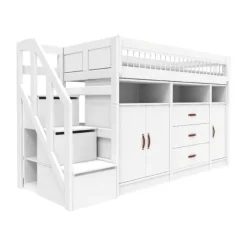 LIFETIME Kidsrooms LifeTime Breeze Lage Hoogslaper – All-In-One – Rolbodem