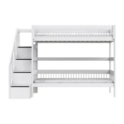 LIFETIME Kidsrooms LIFETIME Breeze Stapelbed Met Trapkast - Wit Best