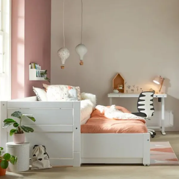 LIFETIME Kajuitbed Met Logeerbed - White Wash Wit Sale