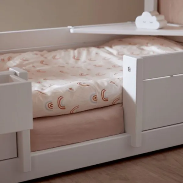 LIFETIME Kidsroom Hemelbed 4‑In‑1 – Premium Rolbodem Wit Hot