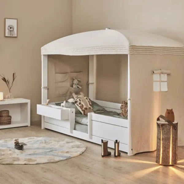 LIFETIME Kidsroom Hemelbed 4‑In‑1 – Premium Rolbodem Wit Hot