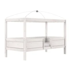 LIFETIME Kidsroom Huisbed 4‑In‑1 – Premium Rolbodem Wit