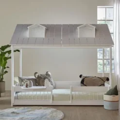 LIFETIME Kidsrooms LIFETIME Kidsroom Huisbed Beach House 2‑In‑1 - Premium Rolbodem - Wit New