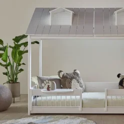 LIFETIME Kidsrooms LIFETIME Kidsroom Huisbed Beach House 2‑In‑1 - Premium Rolbodem - Wit New