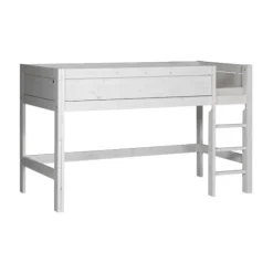LIFETIME Kidsrooms Halfhoogslaper Luxe Rechte Trap Whitewash Best