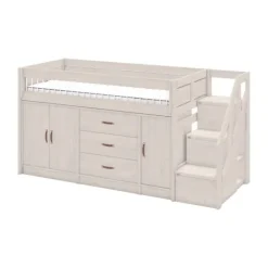 LIFETIME Kidsrooms Halfhoogslaper All-In-One Luxe Whitewash Outlet