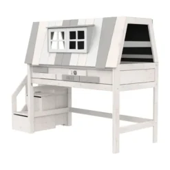 LIFETIME Kidsrooms Halfhoogslaper - My Hangout - Luxe Lattenbodem - Wit Gelakt Hot