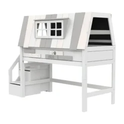 LIFETIME Kidsrooms Halfhoogslaper - My Hangout - Luxe Lattenbodem - Wit Gelakt Hot