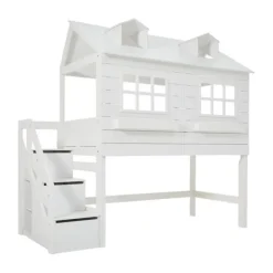 LIFETIME Kidsrooms Halfhoogslaper Lakehouse Luxe Wit Gelakt Hot