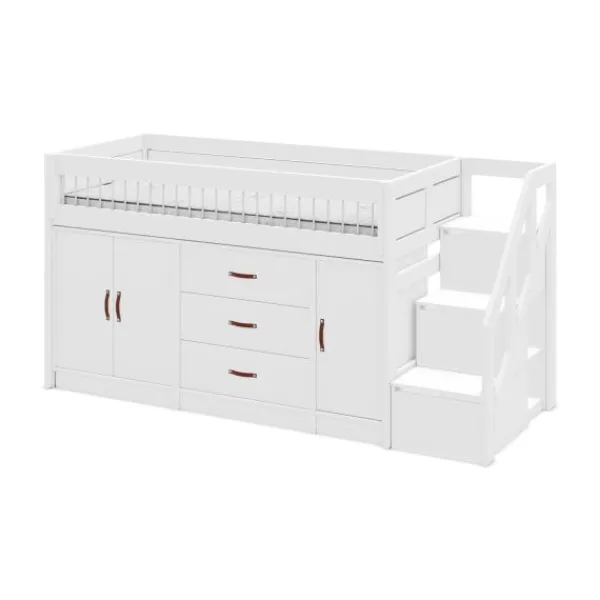 LIFETIME Kidsrooms Halfhoogslaper All-In-One Whitewash Outlet