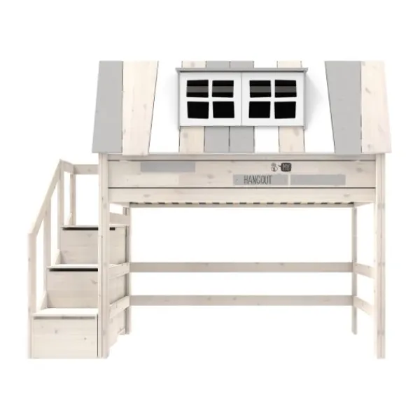 LIFETIME Kidsrooms Hoogslaper - My Hangout - 90x200 cm - Whitewash