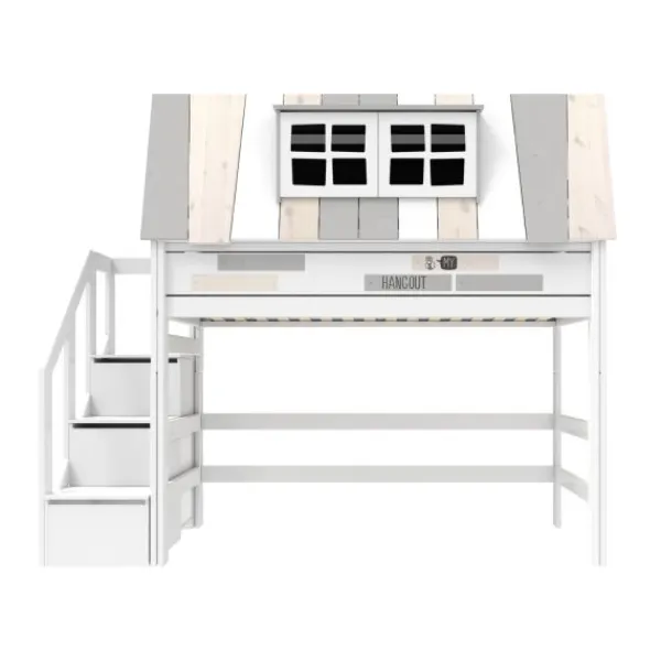 LIFETIME Kidsrooms Hoogslaper - My Hangout - 90x200 cm - Whitewash