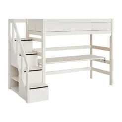 LIFETIME Kidsrooms Hoogslaper Met Trapkast Whitewash Discount