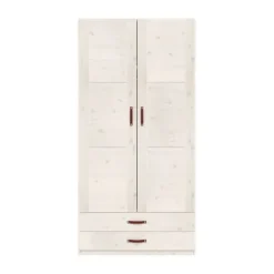 LIFETIME Kidsrooms Kledingkast 2-Deurs - 2 Laden - White Wash New