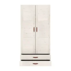 LIFETIME Kidsrooms Kledingkast 2-Deurs - 2 Laden - White Wash New