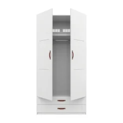 LIFETIME Kidsrooms Kledingkast 2-Deurs - 2 Laden - White Wash New