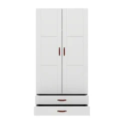 LIFETIME Kidsrooms Kledingkast 2-Deurs - 2 Laden - White Wash New
