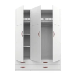 LIFETIME Kidsrooms Kledingkast 3-Deurs - 4 Laden - White Wash Online