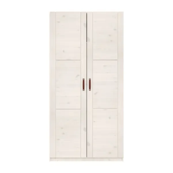 LIFETIME Kidsrooms Kledingkast 2-Deurs - Tussenwand - White Wash Hot