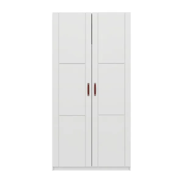 LIFETIME Kidsrooms Kledingkast 2-Deurs - Tussenwand - White Wash Hot