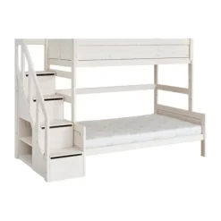 LIFETIME Kidsrooms Stapelbed Family met Trapkast Whitewash 120 x 200 cm Wit Online