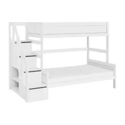 LIFETIME Kidsrooms Stapelbed Family met Trapkast Whitewash 120 x 200 cm Wit Online