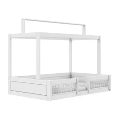 LIFETIME Kidsrooms LIFETIME Montessori Hutbed - 120 x 200 cm - Wit Clearance