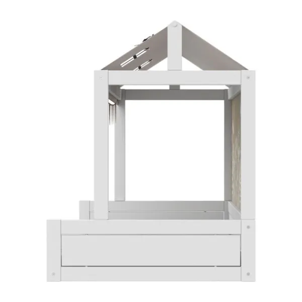 LIFETIME Kidsrooms LIFETIME Montessoribed Met Dakconstructie - Wit