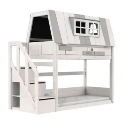 LIFETIME My Hangout Huisbed Met Trapkast - Premium Rolbodem Wit Hot