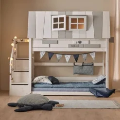 LIFETIME My Hangout Huisbed Met Trapkast - Premium Rolbodem Wit Hot