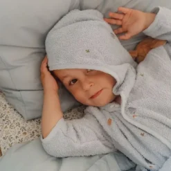 Little Dutch Badjas Geborduurd - Maat 74/80 - Blue Discount