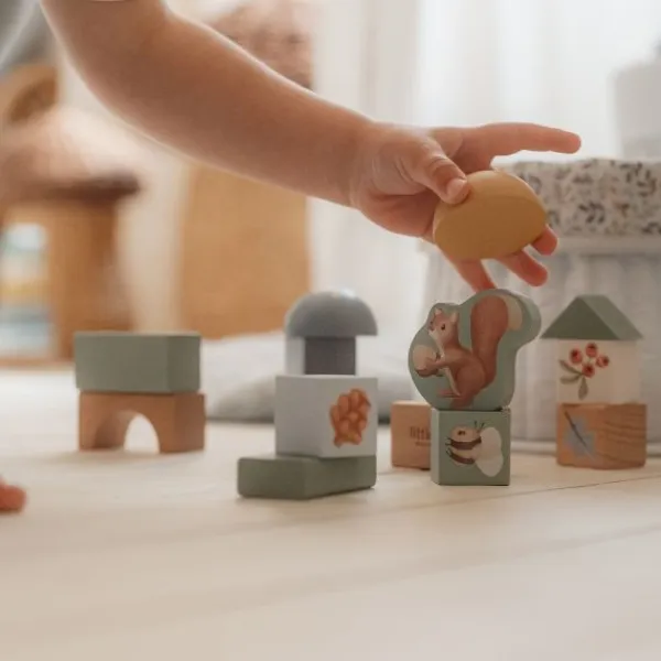 Little Dutch Forest Friends Houten Blokken In Ton Discount