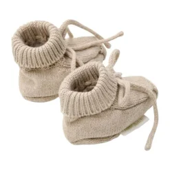 Little Dutch Gebreide Slofjes - Soft Beige Melée Hot