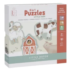 Little Dutch Little Farm Puzzel - 6-in-1 Discount