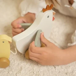 Little Dutch Little Farm Trekfiguur - Kippen New
