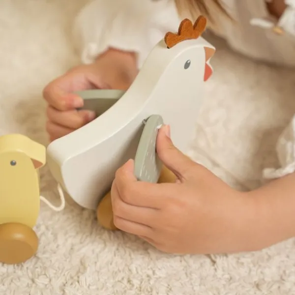 Little Dutch Little Farm Trekfiguur - Kippen New