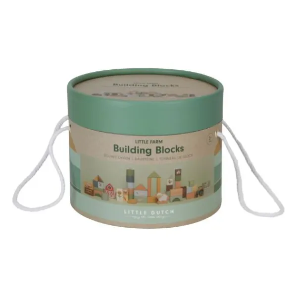 Little Dutch Little Farm Houten Blokken In Ton Hot
