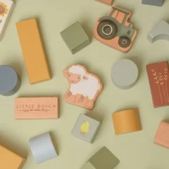 Little Dutch Little Farm Houten Blokken In Ton Hot