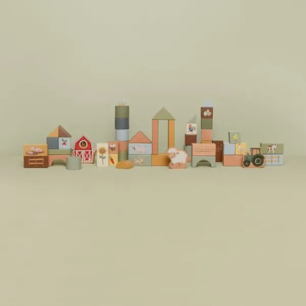 Little Dutch Little Farm Houten Blokken In Ton Hot