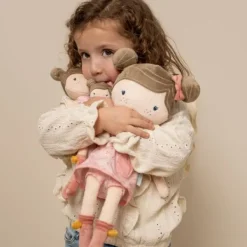 Little Dutch Little Pink Flowers Knuffelpop - Rosa - 10 cm Discount