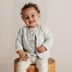 Little Dutch Newborn NOOS Little Farm - Vestje Wafel maat 56 - Soft Green Discount