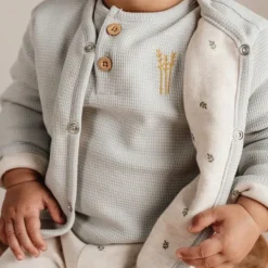 Little Dutch Newborn NOOS Little Farm - Vestje Wafel maat 56 - Soft Green Discount