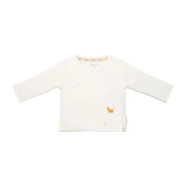 Little Dutch Newborn NOOS Little Farm T-shirt overslag lange mouw - 50 - Off White Clearance