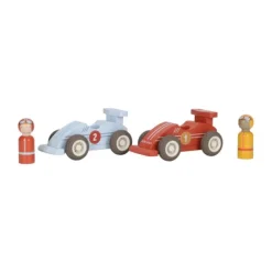 Little Dutch Pullback Racewagens Inclusief Pegdolls – Set van 2 – Hout Discount