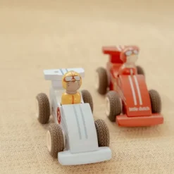 Little Dutch Pullback Racewagens Inclusief Pegdolls – Set van 2 – Hout Discount